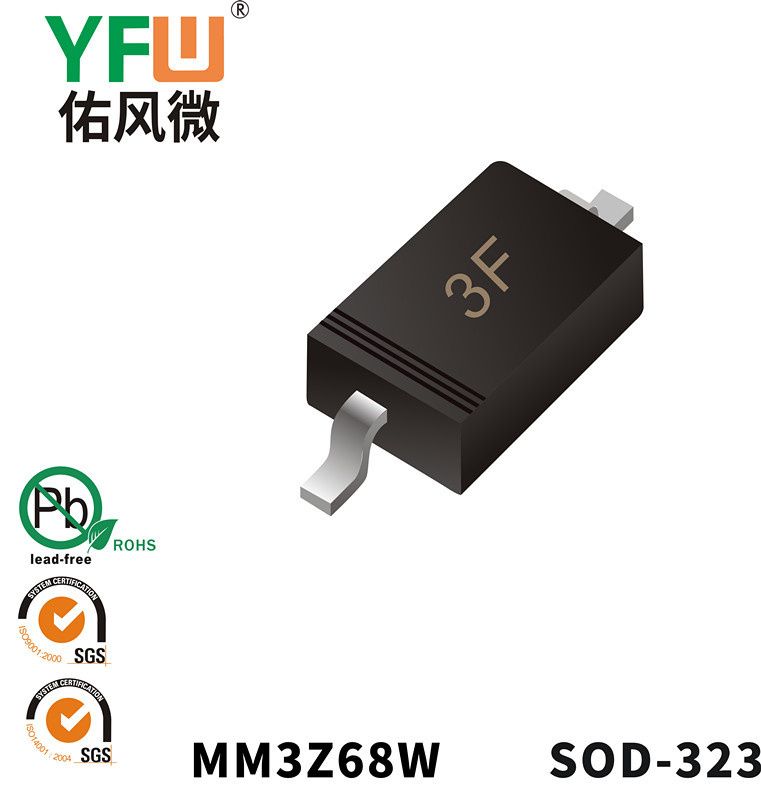 MM3Z68W  SOD-323_印字:3F稳压二极管YFW佑风微